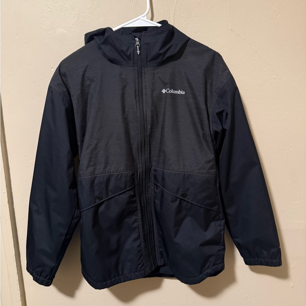 Columbia Rainy Trails Il fleece-lined rain jacket Omni-Tech in black Size L